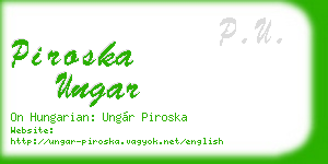 piroska ungar business card